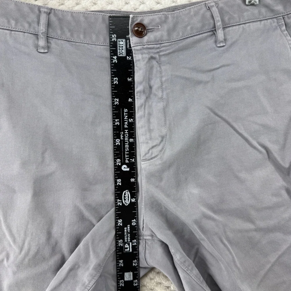 Faherty Chino Shorts Mens 33 Gray Pima Cotton Stretch Casual Summer 8